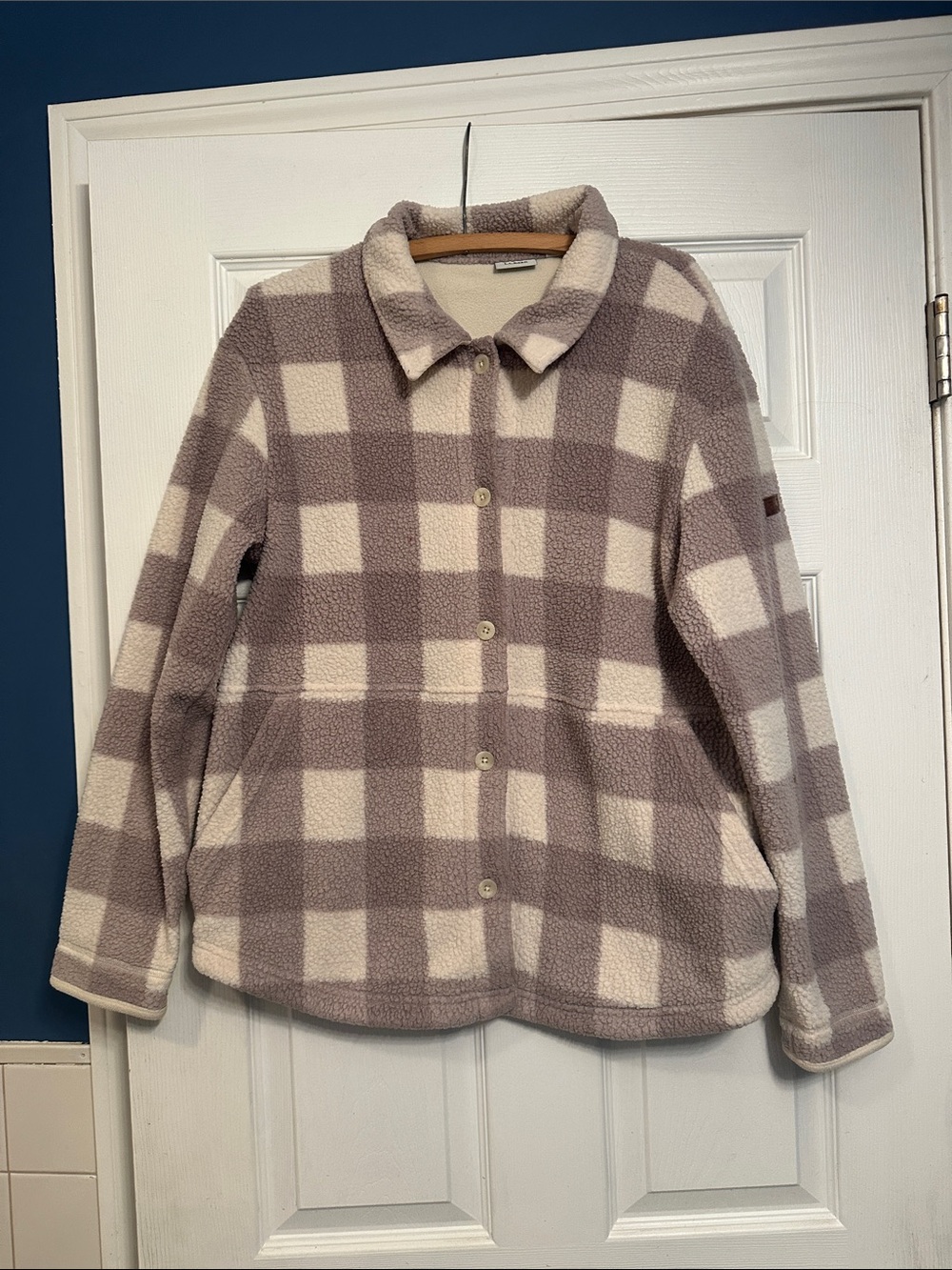 LL Bean Plaid Button-Front Jacket - Beige & Taupe